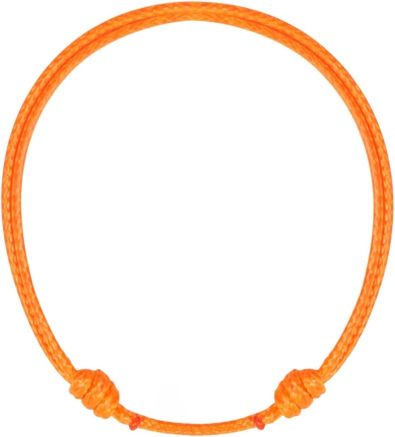 Luck Strings Adjustable Wax Nylon Cord Bracelet for Men Women Adult - Vegan Leather String | Unisex Waterproof Nautical & Surfer Style Friendship Gift, Minimalist - Image 1